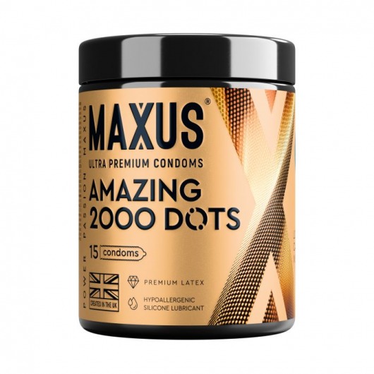 Точечные презервативы MAXUS 2000 Amazing Dots с железным кейсом - 15 шт. - Maxus - купить с доставкой в Саратове