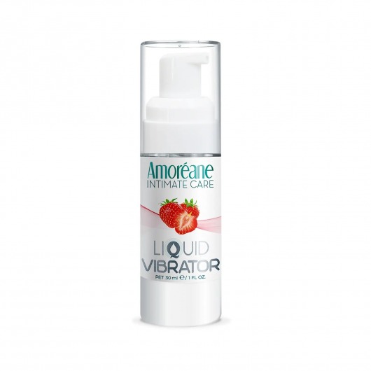 Жидкий вибратор со вкусом клубники Amoreane Strawberry - 30 мл. - Amoreane - купить с доставкой в Саратове