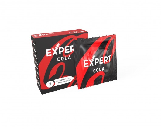 Презервативы с ароматом колы Expert Cola - 3 шт. - Expert - купить с доставкой в Саратове