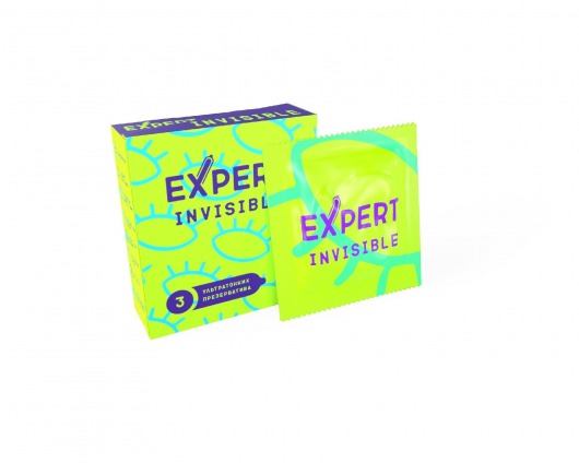 Ультратонкие презервативы Expert Invisible - 3 шт. - Expert - купить с доставкой в Саратове