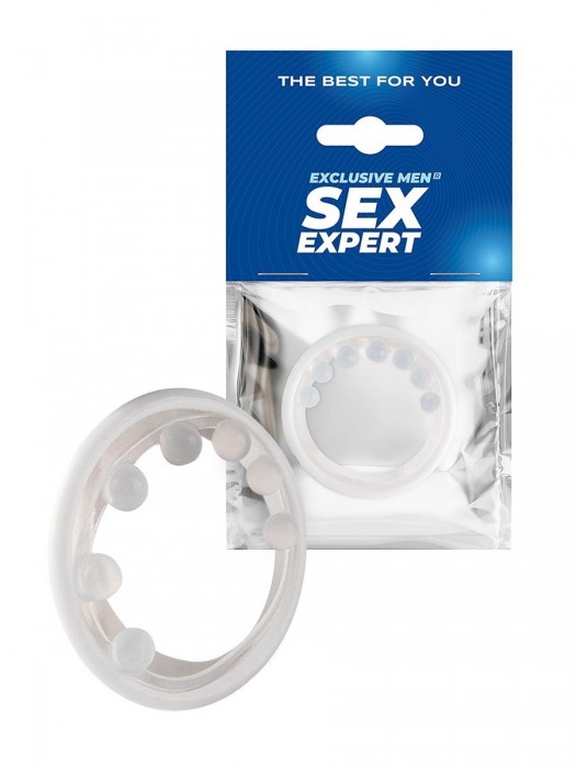 Эрекционное кольцо с мягкой стимулирующей насадкой - Sex Expert - в Саратове купить с доставкой Эрекционное кольцо с мягкой стимулирующей насадкой - Sex Expert - в Саратове купить с доставкой