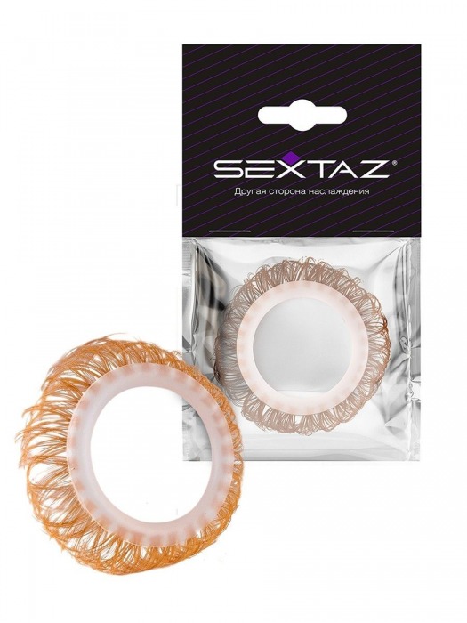 Эрекционное кольцо с бежевыми «ресничками» - Sextaz - в Саратове купить с доставкой
