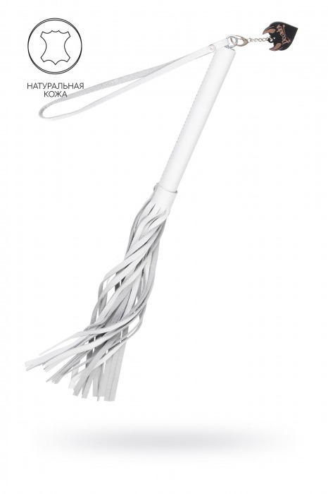Белая кожаная плеть - 50 см. - Pecado - купить с доставкой в Саратове