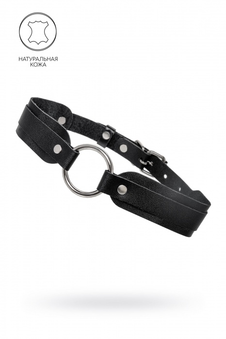 Черный кожаный чокер-ошейник со скруглёнными углами - Pecado - купить с доставкой в Саратове