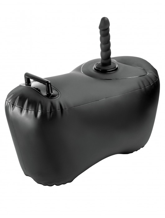 Черное надувное кресло с платформой для фиксации дилдо Body Dock Inflatable Love Seat - Pipedream - купить с доставкой в Саратове
