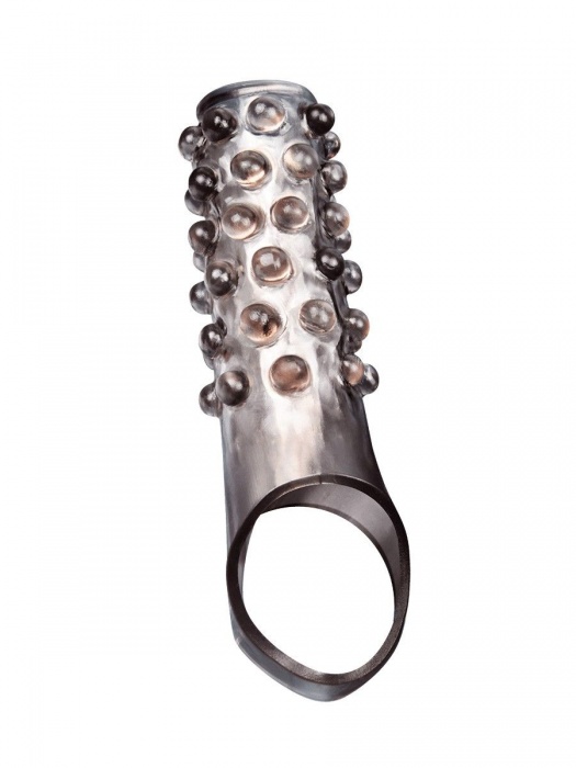 Дымчатая насадка на пенис с выпуклостями - 11 см. - Sex Expert - в Саратове купить с доставкой