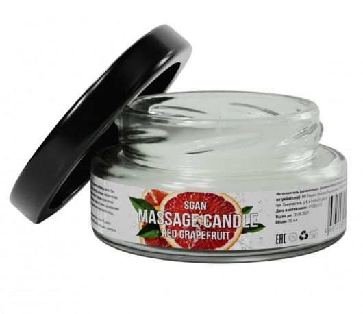 Массажная свеча «Красный грейпфрут» - 50 мл. - SGAN - купить с доставкой в Саратове