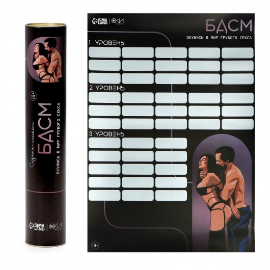 Плакат для двоих со скретч-слоем «БДСМ» - Сима-Ленд - купить с доставкой в Саратове