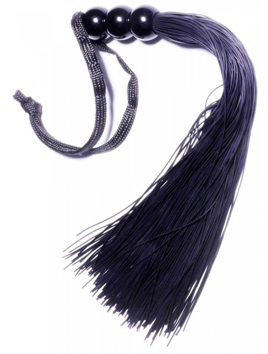 Черная силиконовая плетка - 25,4 см. - Boys of Toys - купить с доставкой в Саратове