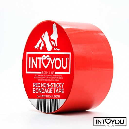 Красный скотч для фиксации Non-Sticky Bondage Tape - 15 м. - Intoyou - купить с доставкой в Саратове