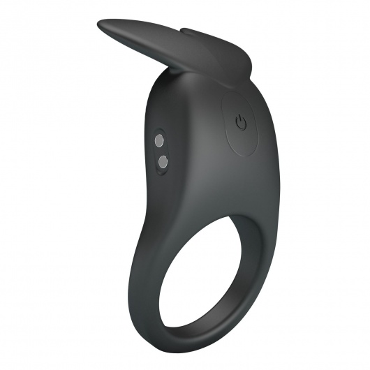 Черное перезаряжаемое виброкольцо Carlton - Baile - в Саратове купить с доставкой