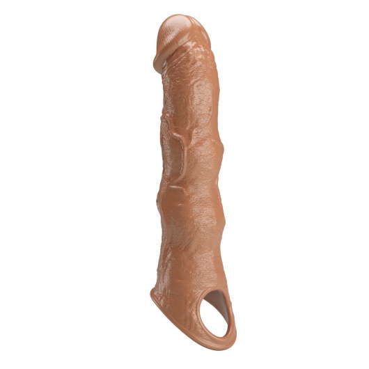 Карамельный фаллоудлинитель с 3 вставками - 28 см. - Baile - в Саратове купить с доставкой