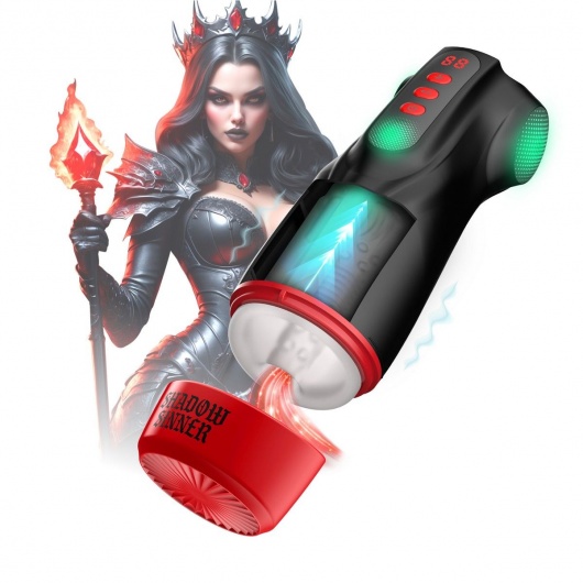 Интерактивный мастурбатор Raven с вакуумом, вибрацией и подсветкой - Shots Media BV - в Саратове купить с доставкой