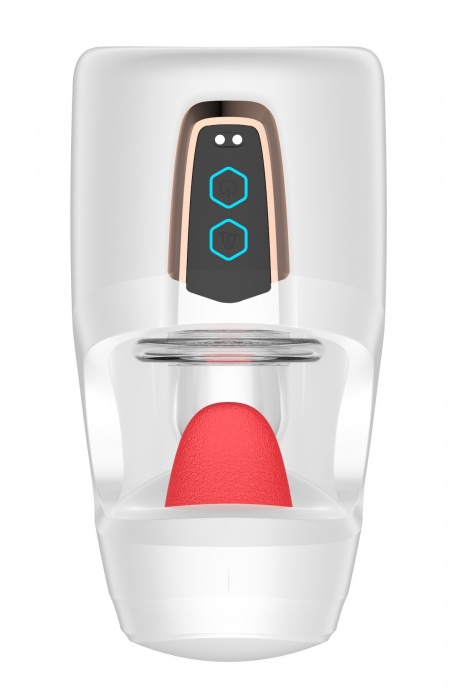 Белый мастурбатор с язычком и возвратно-поступательными движениями - Secwell - в Саратове купить с доставкой