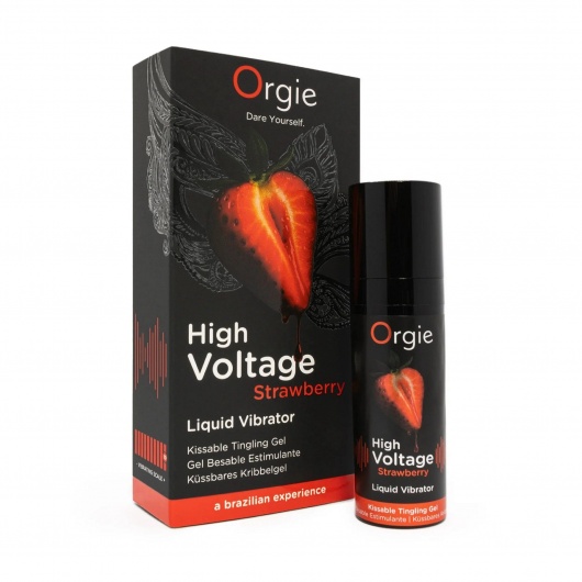 Жидкий вибратор Orgie High Voltage Strawberry - 15 мл. - ORGIE - купить с доставкой в Саратове