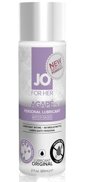 Лубрикант на водной основе для женщин JO AGAPE LUBRICANT ORIGINAL - 60 мл. - System JO - купить с доставкой в Саратове