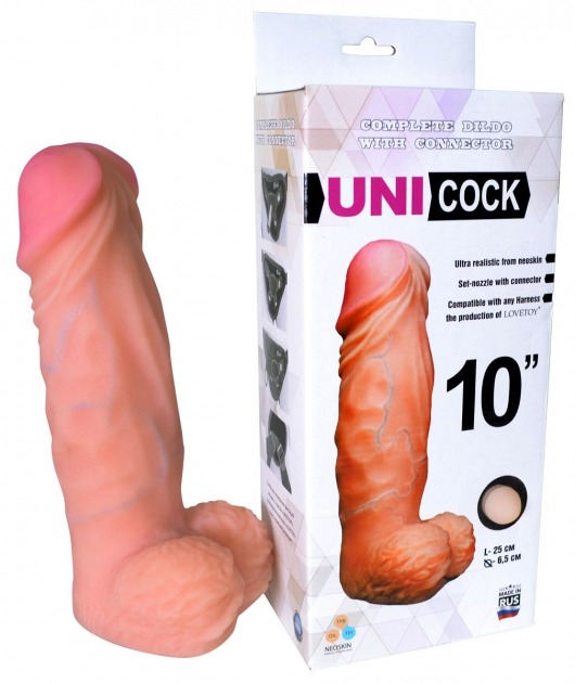 Фаллическая насадка Харнесс UNICOCK 10  - 25 см. - LOVETOY (А-Полимер) - купить с доставкой в Саратове