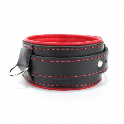 Ошейник с красным подкладом - БДСМ Арсенал - купить с доставкой в Саратове
