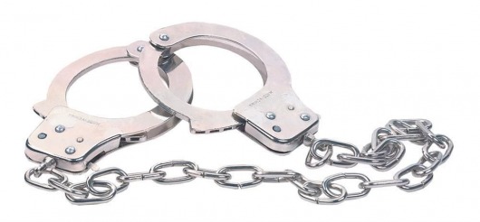 Наручники из металла с длинной цепочкой CHROME HANDCUFFS METAL HANDCUFFS W. KEY - NMC - купить с доставкой в Саратове