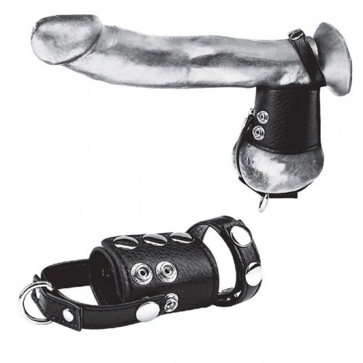 Кольцо на член и мошонку Cock Ring With 2  Ball Stretcher And Optional Weight Ring - BlueLine - в Саратове купить с доставкой