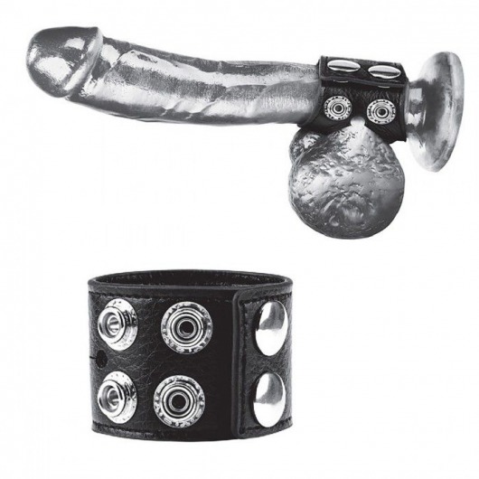 Ремень на член и мошонку 1.5  Cock Ring With Ball Strap - BlueLine - купить с доставкой в Саратове