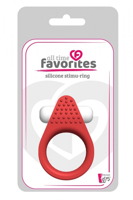 Красное эрекционное кольцо LIT-UP SILICONE STIMU RING 1 RED - Dream Toys - в Саратове купить с доставкой