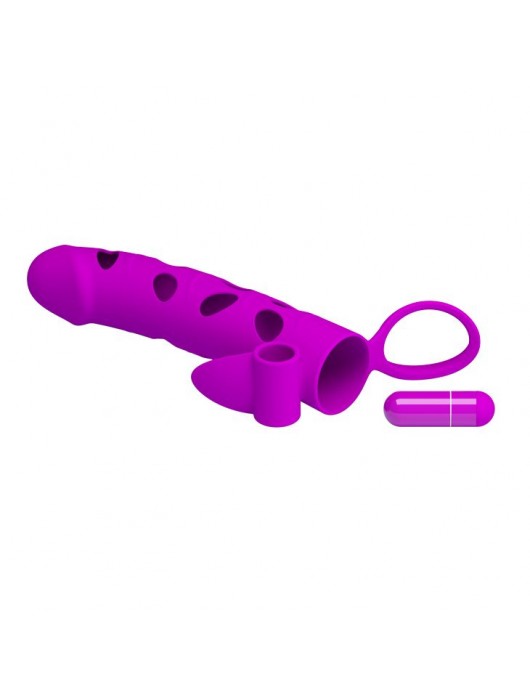 Насадка с закрытой головкой и виброэлементом для клиторального массажа - Baile - в Саратове купить с доставкой