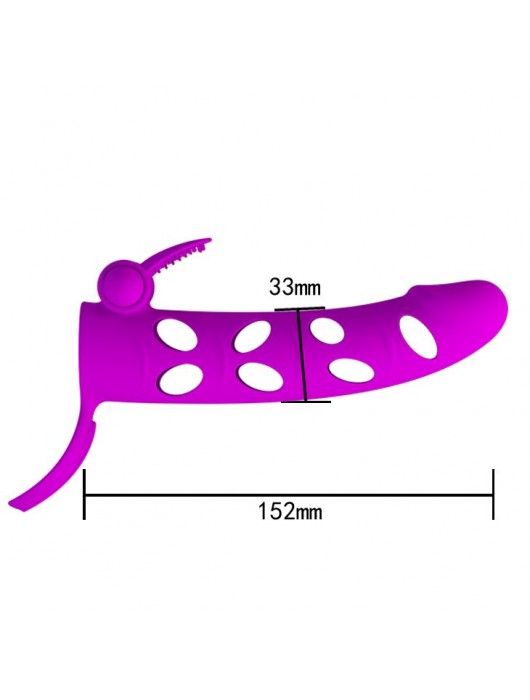 Насадка с закрытой головкой и виброэлементом для клиторального массажа - Baile - в Саратове купить с доставкой