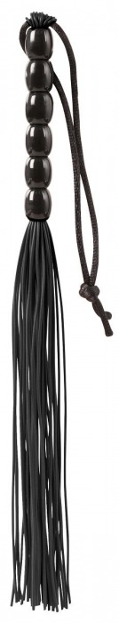 Чёрная мини-плеть из резины Rubber Mini Whip - 22 см. - Blush Novelties - купить с доставкой в Саратове