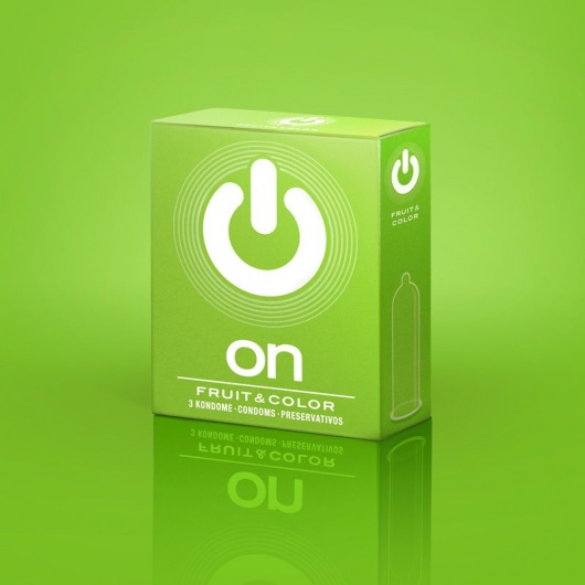 Цветные ароматизированные презервативы ON) Fruit   Color - 3 шт. - ON) - купить с доставкой в Саратове