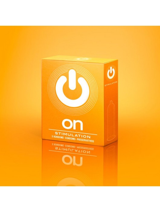 Презервативы ON) Stimulation с точками - 3 шт. - ON) - купить с доставкой в Саратове