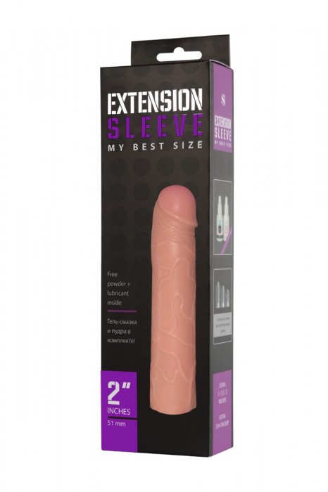 Насадка-удлинитель Extension sleeve телесного цвета - 18,5 см. - Sitabella - в Саратове купить с доставкой
