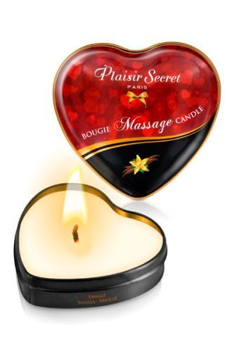 Массажная свеча с ароматом ванили Bougie Massage Candle - 35 мл. - Plaisir Secret - купить с доставкой в Саратове