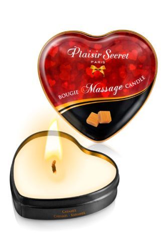 Массажная свеча с ароматом карамели Bougie Massage Candle - 35 мл. - Plaisir Secret - купить с доставкой в Саратове