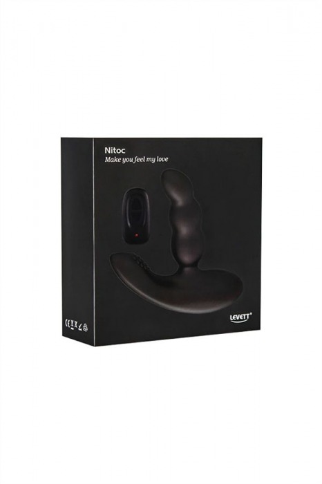 Черный силиконовый стимулятор простаты Levett Nitoc с пультом ДУ - Levett - в Саратове купить с доставкой