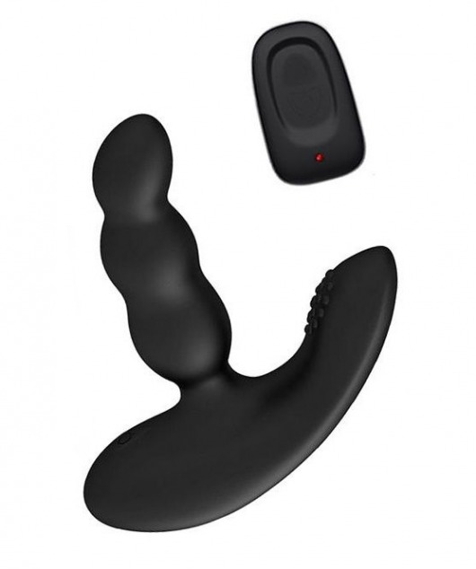 Черный силиконовый стимулятор простаты Levett Nitoc с пультом ДУ - Levett - в Саратове купить с доставкой