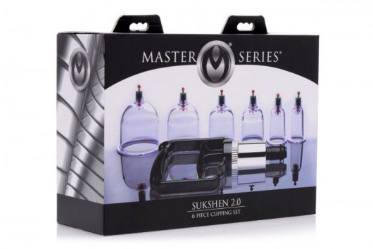 Набор помп для стимуляции Sukshen 6 Piece Cupping Set with Acu-Points - XR Brands