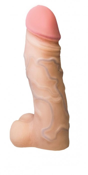 Реалистичная насадка с мошонкой REAL Standard - 15,5 см. - LOVETOY (А-Полимер) - купить с доставкой в Саратове