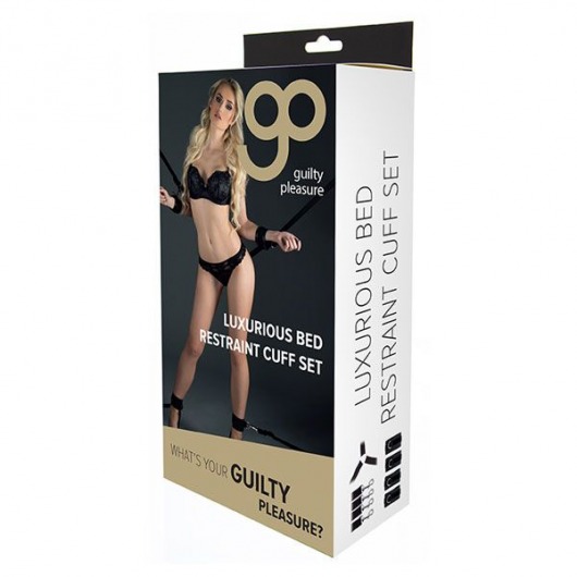 Комплект наручников и поножей LUXURIOUS BED RESTRAINT CUFF SET - Blush Novelties - купить с доставкой в Саратове