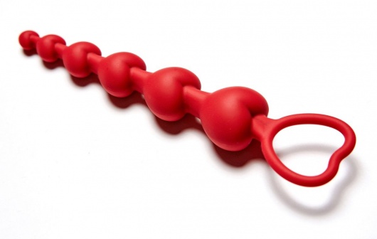 Бордовая анальная цепочка Love Beam - 19 см. - Le Frivole