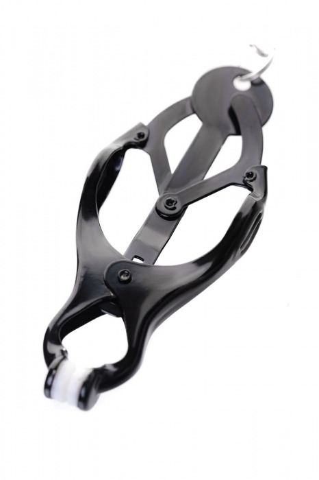 Черно-серебристые зажимы для сосков с кольцом для пениса TOYFA Metal - ToyFa - купить с доставкой в Саратове