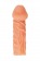 Телесная закрытая насадка с венками Cock Sleeve Size S - 13,8 см. - KOKOS - в Саратове купить с доставкой