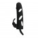 Чёрная насадка с клиторальным вибростимулятором и закрытой головкой - 14 см. - Baile - в Саратове купить с доставкой