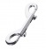 Серебристый двухсторонний карабин TOYFA Metal - ToyFa - купить с доставкой в Саратове